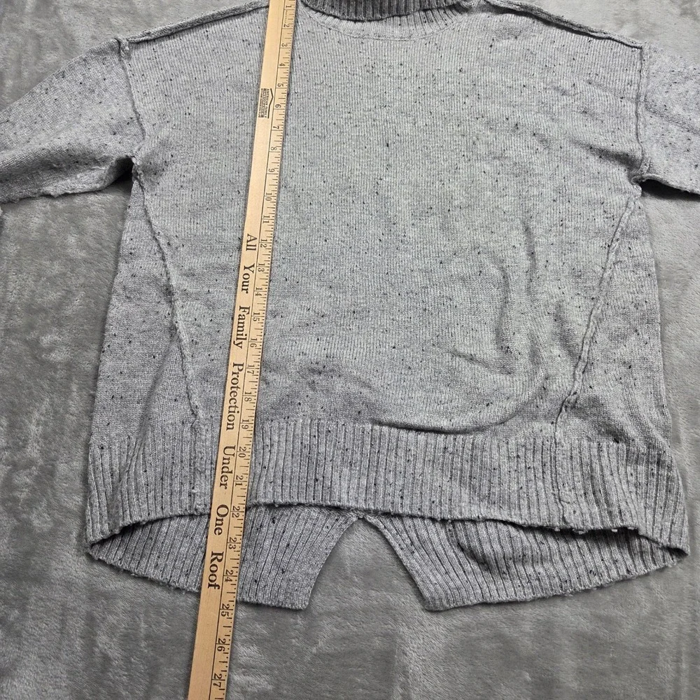 Michael Michael Kors Speckled Turtleneck Sweater Light Gray Womens Size S Preppy